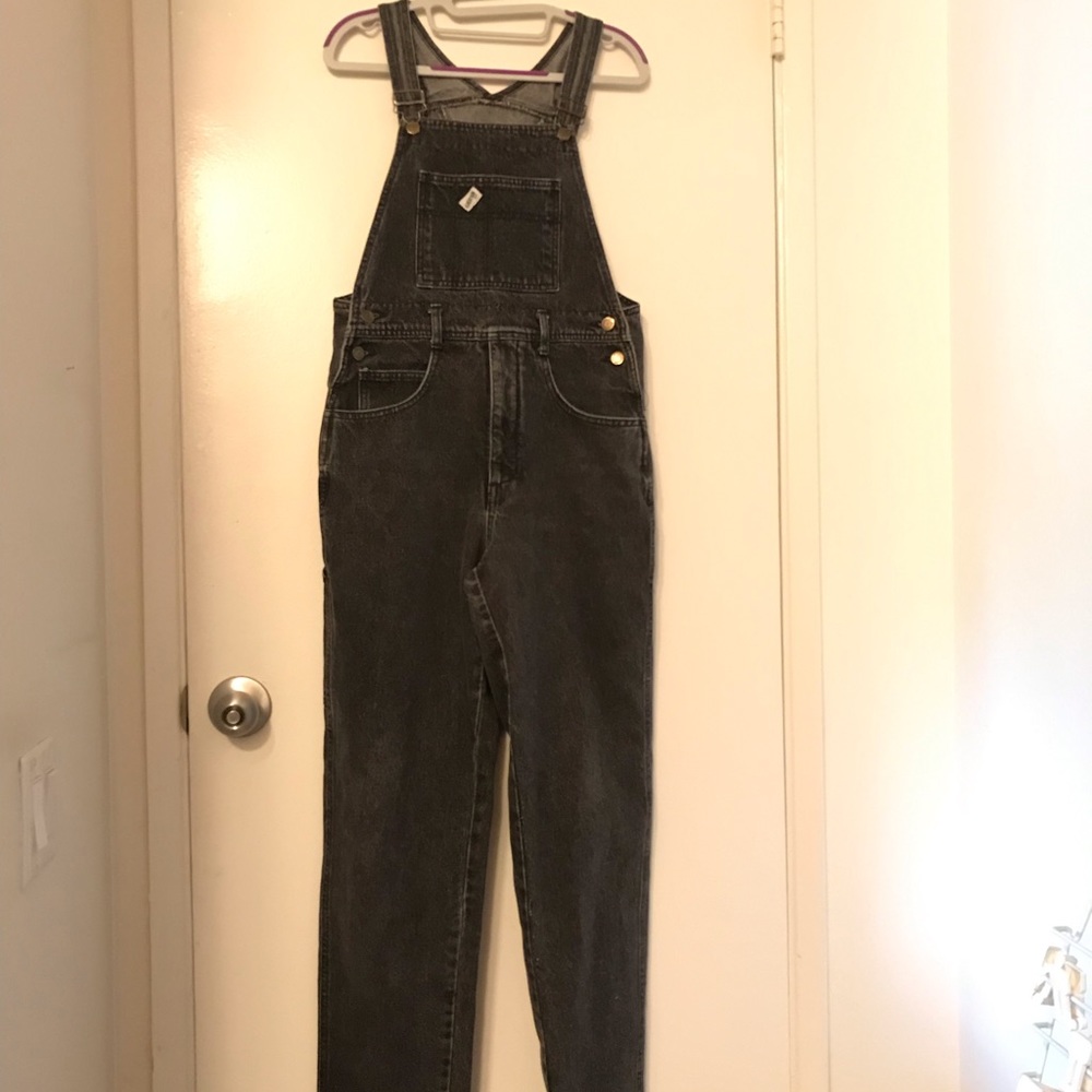 VINTAGE!  Guess overalls - black denim - UNISEX (men’s sizing) - EUC